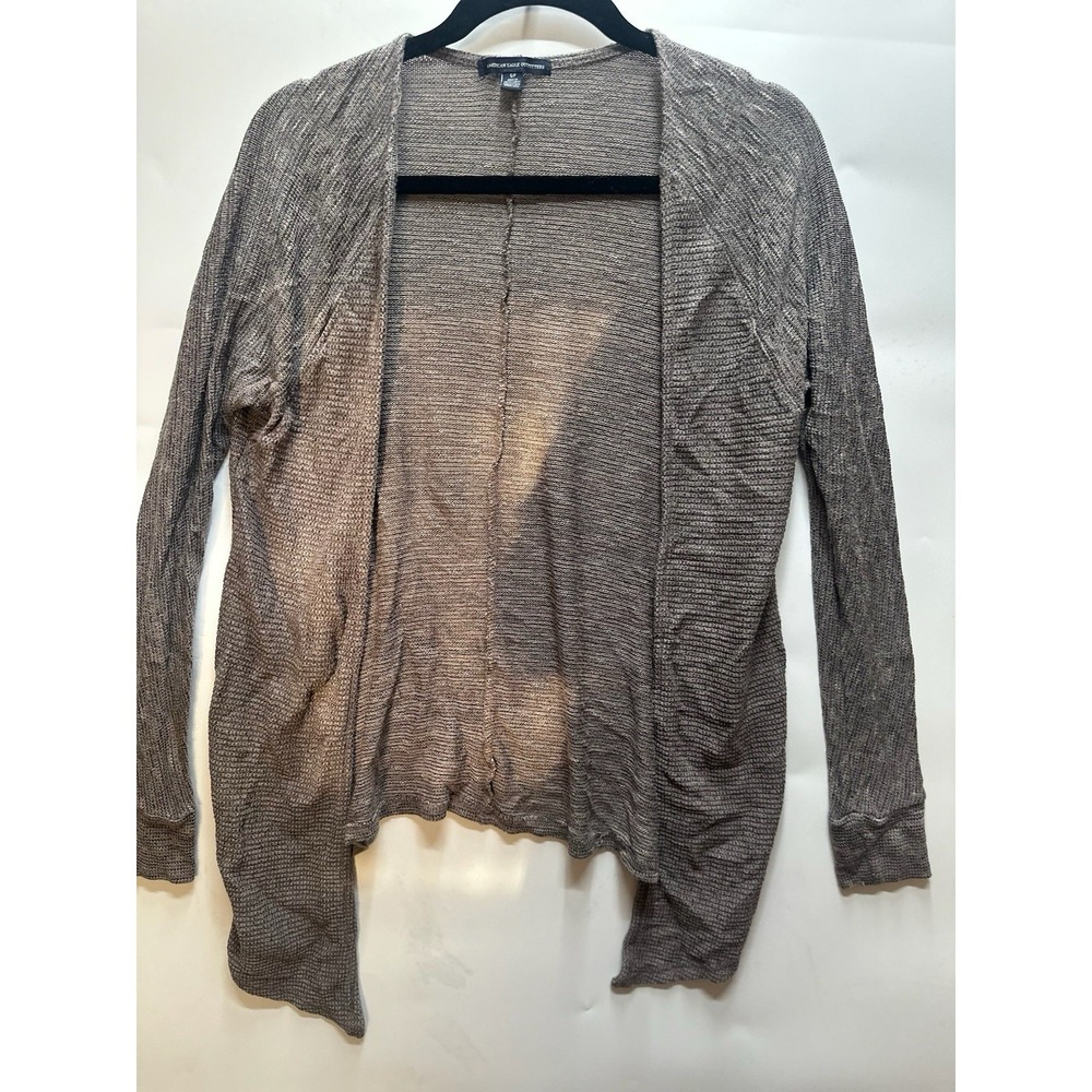 American Eagle Cardigan Petite Size S Open Front Knit Long Sleeve